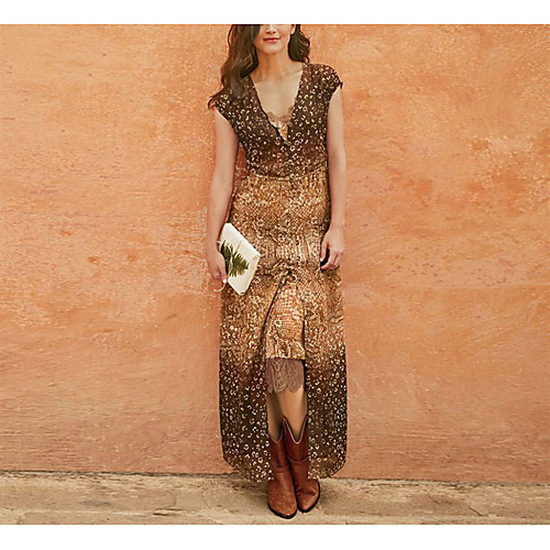 

2021 european spring foreign trade women's clothing wish dunhuang new sexy v-neck short-sleeved dress mid-length skirt