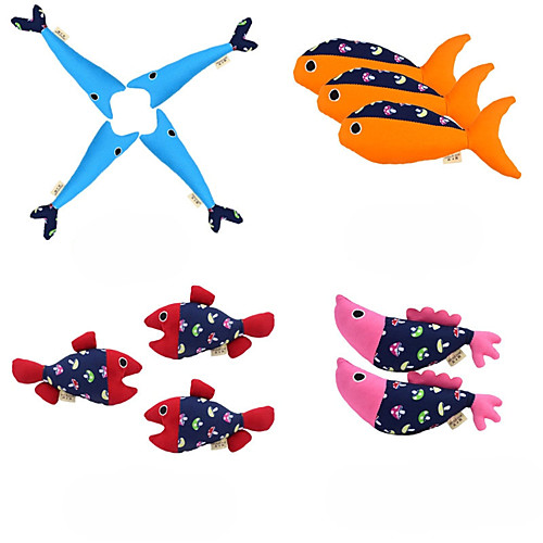 

Interactive Toy Catnip Toy Sqeauking Toy Cat Kitten 1pc Fish Adorable Reusable Releasing Pressure Cotton Gift Pet Toy Pet Play