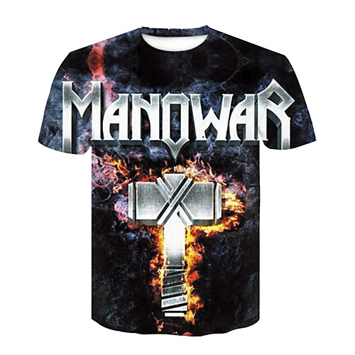 

Men's T shirt 3D Print 3D Rivet Mesh Short Sleeve Casual Tops White Red Green