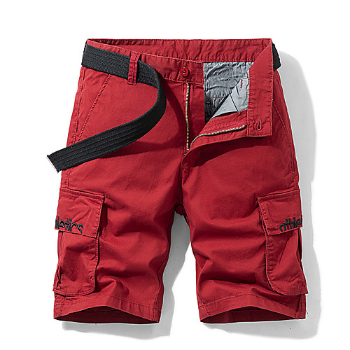 

Men's Shorts Cargo Shorts Shorts Pants Solid Colored ArmyGreen Black Blue Red Khaki