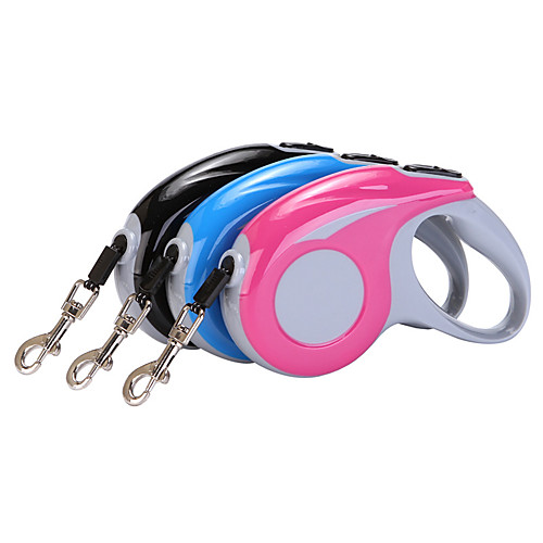 

Dog Cat Training Leash Dog Leash Pet Walking Leash Retractable Adjustable Flexible Escape Proof With Anti-Slip Handle Outdoor Walking Footprint / Paw Nylon Small Dog Medium Dog Black Blue Pink Green