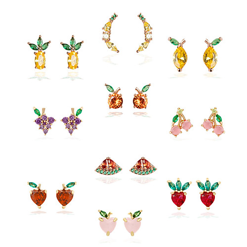 

cute tropical fruit earrings female diamond earrings earrings jewelry