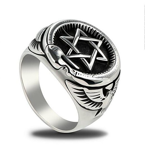 

Ring Silver Titanium Steel Totem Series Punk Rock 1pc 8 9 10 11 12 / Men's