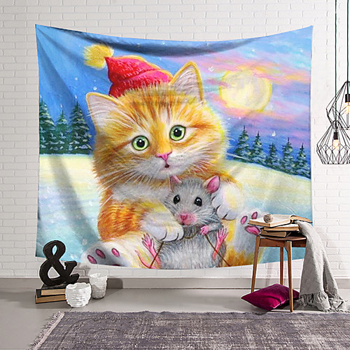 

Wall Tapestry Art Decor Blanket Curtain Hanging Home Bedroom Living Room Decoration Polyester Cat