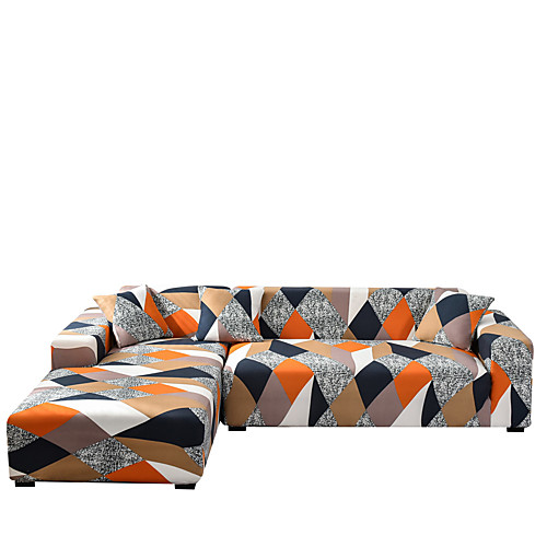 

Sofa Cover Contracted Style Dustproof Stretch Slipcovers Stretch Super Soft Fabric Couch Cover Fit for 1to 4 Cushion Couch and L Shape Sofa (You will Get 1 Throw Pillow Case as free Gift)