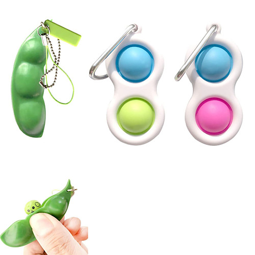 

4 pcs Fidget Sensory Toy Set Stress Relief Toys Autism Anxiety Relief Stress Pop Bubble Fidget Toy For Kids Adults Sensory