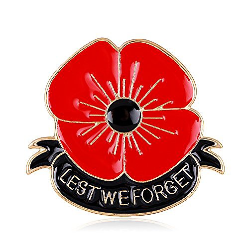 

malyunin memorial day gifts lest we forget enamel poppy brooch pins for women flowers broaches (1pc poppy)