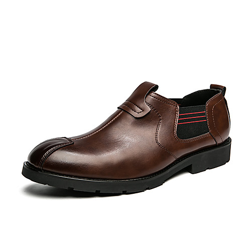 

Men's Loafers & Slip-Ons Leather Shoes Comfort Loafers Dress Loafers Business Casual Vintage Daily Party & Evening Nappa Leather Cowhide Non-slipping Wear Proof Booties / Ankle Boots Black Brown