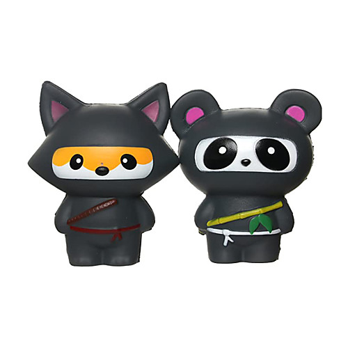 

Kawaii Ninja Panda and Fun Ninja Fox Stress Relief Toy Slow Rising Scented Jumbo Squishy Squeeze Squishies and Gifts(2 Pack)