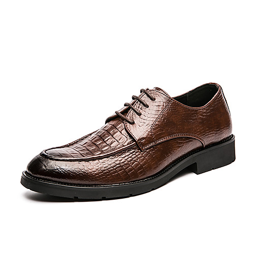 

Men's Oxfords Printed Oxfords Business Vintage Classic Daily Party & Evening Nappa Leather Cowhide Non-slipping Wear Proof Booties / Ankle Boots Black Brown Spring Summer