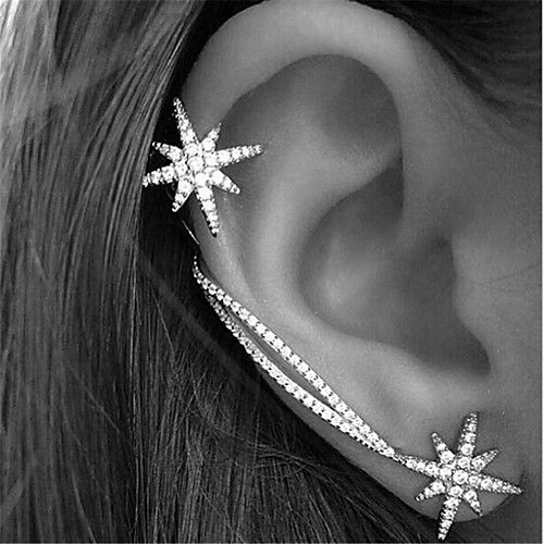 

Women's Stud Earrings Jacket Earrings Mismatch Earrings Geometrical Star Fashion Earrings Jewelry Silver For Christmas Party Evening Street Gift Date 1 set