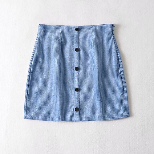 

Women's Date Weekend Vintage Streetwear Skirts Solid Colored Black Blue Green
