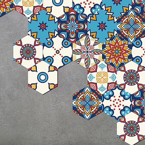 

Creative European Style Retro Tile Hexagon Non-slip Floor Pvc Sticker Kitchen Bathroom Floor Waterproof Self-adhesive DIY Removable Wall Sticker