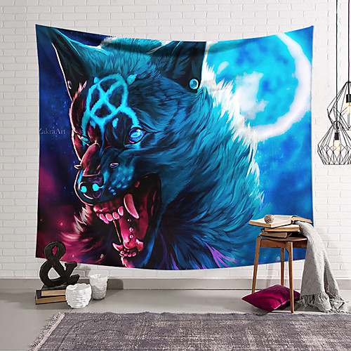 

Wall Tapestry Art Decor Blanket Curtain Hanging Home Bedroom Living Room Decoration Polyester Wolf