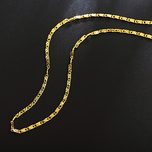 

Women's Men's Chain Necklace Beaded Necklace Classic Precious Fashion Copper Gold Plated Gold 46,51 cm Necklace Jewelry For Christmas Party Evening Street Gift Festival / Chains / Chains