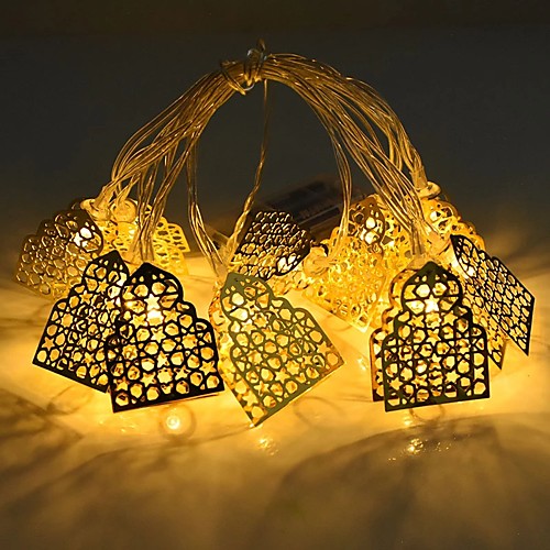 

LED Castle String Lights 1.5M 10LEDs Eid Mubarak Battery Operated Islamic Muslim Party Eid Home Garden Decoration Fairy Lights