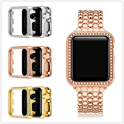

Cases For Apple iWatch Apple Watch Series 6 / SE / 5/4 44mm / Apple Watch Series 6 / SE / 5/4 40mm / Apple Watch Series 3/2/1 38mm Alloy Screen Protector Smart Watch Case Compatibility 38mm 40mm