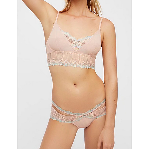 

Women's Bra & Panty Set Underwire Bra 3/4 Cup Solid Color Sexy Wine Red