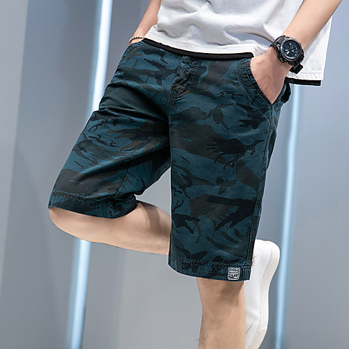 

Men's Shorts Cargo Shorts Shorts Pants Solid Colored ArmyGreen Khaki Dark Gray Dark Blue