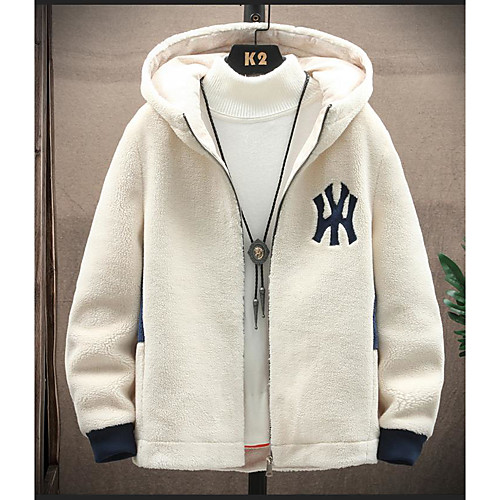 

Men's Padded Coat Loose Jacket Color Block Blue Black