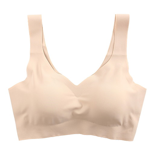 

Women's Bra Wireless Full Coverage Solid Color Blushing Pink