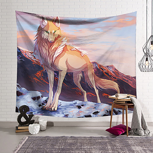 

Wall Tapestry Art Decor Blanket Curtain Hanging Home Bedroom Living Room Decoration Polyester Wolf