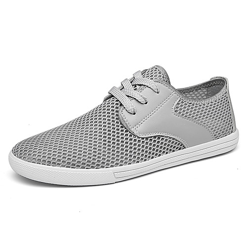 

Men's Sneakers Comfort Shoes Classic Daily Office & Career Mesh Breathable Non-slipping Wear Proof White Black Gray Spring Summer