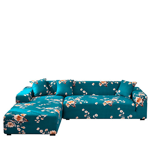 

Sofa Cover Color Printing Dustproof Stretch Slipcovers Stretch Super Soft Fabric Couch Cover Fit for 1to 4 Cushion Couch and L Shape Sofa (You will Get 1 Throw Pillow Case as free Gift)