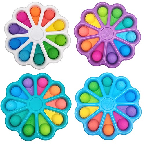 

1 pc Fidget Simple Dimple Toy Flower Fidget Toys Stress Relief Hand Toys Early Educational for Kids Adults Anxiety Autism Toys