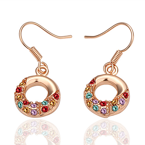 

Women's Cubic Zirconia Earrings Classic Fashion Stylish Rose Gold Plated Earrings Jewelry Rose Gold For Party Evening Gift Prom Date 1 Pair