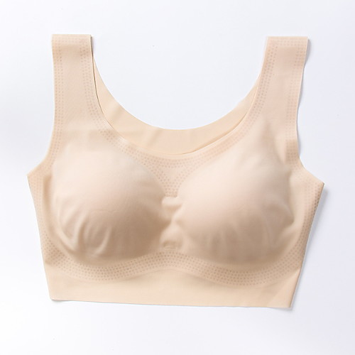 

Women's Bra Wireless Full Coverage Solid Colored Gray