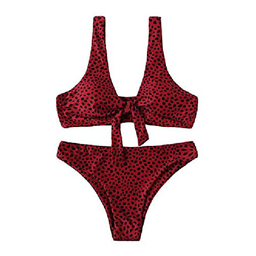 

Women's Bikini 2 Piece Swimsuit Bow Dot Blue Green White Red Swimwear Bathing Suits Cute Sweet / Padded Bras / Beach