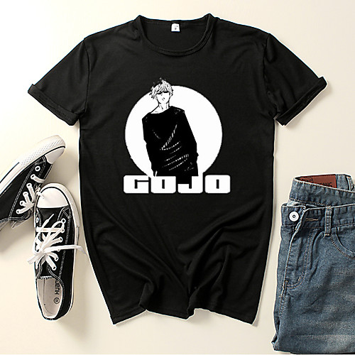 

Inspired by Jujutsu Kaisen Gojo Satoru Cosplay Costume T-shirt Polyester / Cotton Blend Graphic Prints Printing Harajuku Graphic T-shirt For Women's / Men's