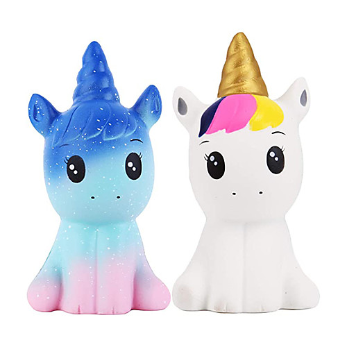 

4.9 Inches Squishies Unicorn Galaxy Kawaii Soft Slow Rising Scented Animal Squishies Stress Relief Kids Toys (Galaxy White)