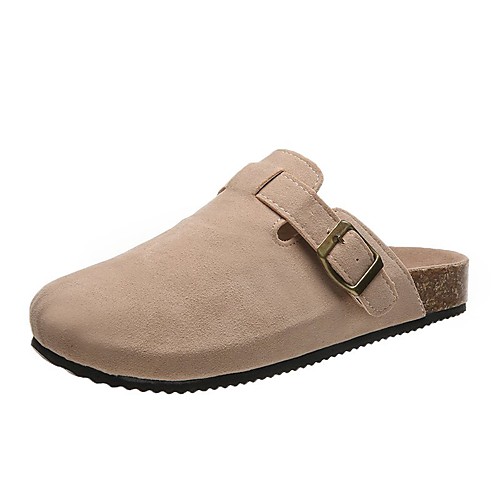 

Unisex Sandals Vintage Clogs Wedge Heel Synthetics Solid Colored Black Yellow Khaki