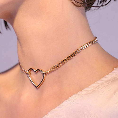 

Women's Necklace Heart Simple Fashion Trendy Sweet Alloy Gold 35 cm Necklace Jewelry 1pc For Street Gift Prom