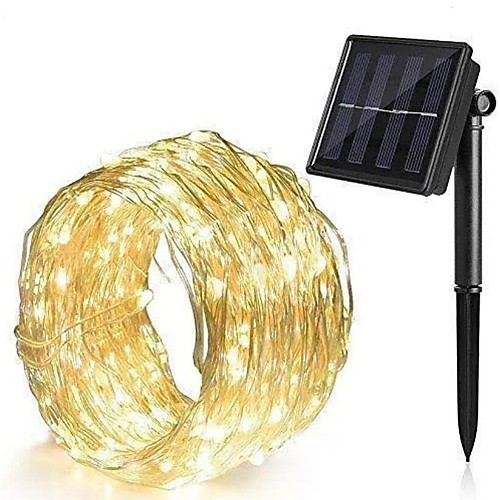 

Outdoor Solar String Light LED Solar String Lights 24M 240 LEDs Set Outdoor Waterproof Warm White Thanksgiving Day Birthday Wedding Patio Party Solar Powered 2V LED Solar Garden Light