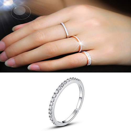 

gold-plated superfine female tail ring full diamond zircon single row diamond micro inlaid open ring
