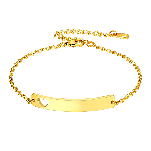 

Chain Bracelet Bracelet Rolo Fashion Stylish Simple Titanium Steel Bracelet Jewelry Silver / Gold / Black For Gift Birthday Festival