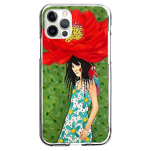

Flower / Floral Characters Phone Case For Apple iPhone 12 iPhone 11 iPhone 12 Pro Max Unique Design Protective Case Shockproof Dustproof Pattern Back Cover TPU