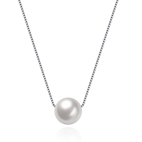 

Women's Pearl Pendant Necklace Classic Flower Fashion S925 Sterling Silver Silver 455 cm Necklace Jewelry 1pc For Anniversary Prom Birthday Party Festival