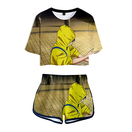 

Inspired by wonder egg priority Cosplay Cosplay Costume Outfits Terylene 3D 2 Piece Printing Harajuku Shorts For Women's / Men's