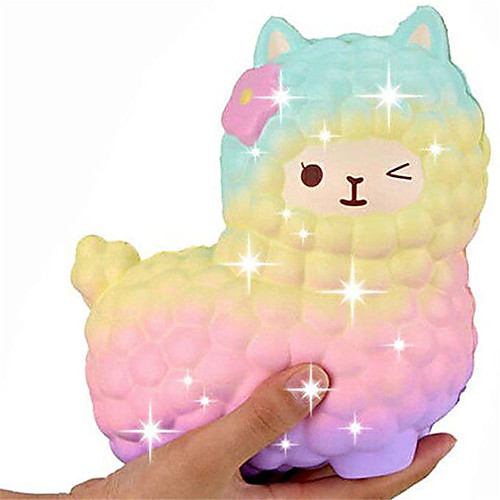 

Jumbo Squishy ,Rainbow Jumbo Sheep Alpaca Squishies Slow Rising Squeeze Scented Charms Kawaii Stress Relief Animal Toys for Kids Adults Stress Time Kill Toys