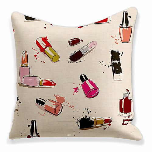 

Cushion Cover 1 Pc Faux Linen Soft Decorative Square Throw Pillow Cover Cushion Case Pillowcase for Sofa Bedroom 45 x 45 cm (18 x 18 Inch) Holiday Party Superior Quality Mashine Washable
