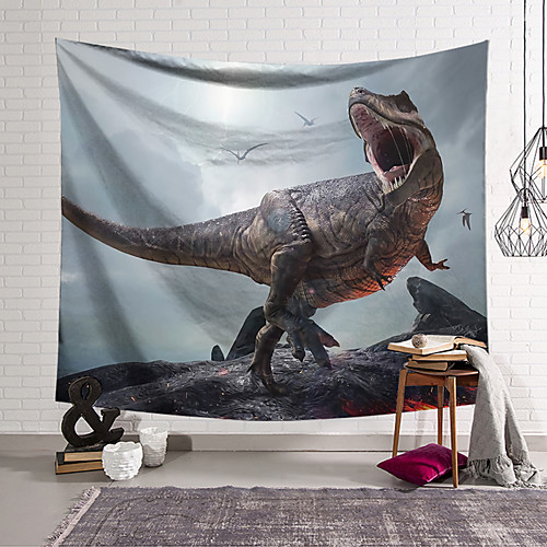 

3D Jurassic Wall Tapestry Art Decor Blanket Curtain Hanging Home Bedroom Living Room Decoration Polyester Dinosaur