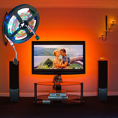

LED Strip Lights USB Powered 2M Flexible Tiktok Lights 5V SMD 120 X 2835 8mm Color with 24 Keys IR Remote Control for TV Background Lighting Labtop Tablet Home Decoration