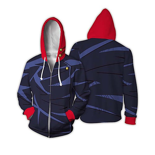 

Inspired by Jujutsu Kaisen Yuji Itadori Cosplay Costume Hoodie Terylene 3D Zipper Printing Harajuku Hoodie For Women's / Men's