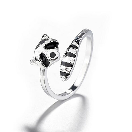 

Ring 3D Silver Copper Silver-Plated Precious Fashion 1pc Adjustable / Women's / Open Cuff Ring / Adjustable Ring
