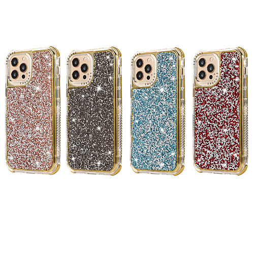 

Glitter Shine Phone Case For Apple iPhone 12 Pro Max 11 SE 2020 X XR XS Max 8 7 6 Shockproof Dustproof Rhinestone Glitter Shine TPU Back Cover