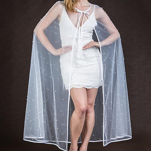 

Sleeveless Elegant / Bridal Terylene Wedding / Party / Evening Women's Wrap With Beading